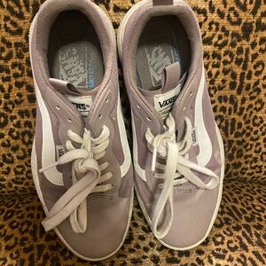 Vans Women's Lavender and White Sneakers
